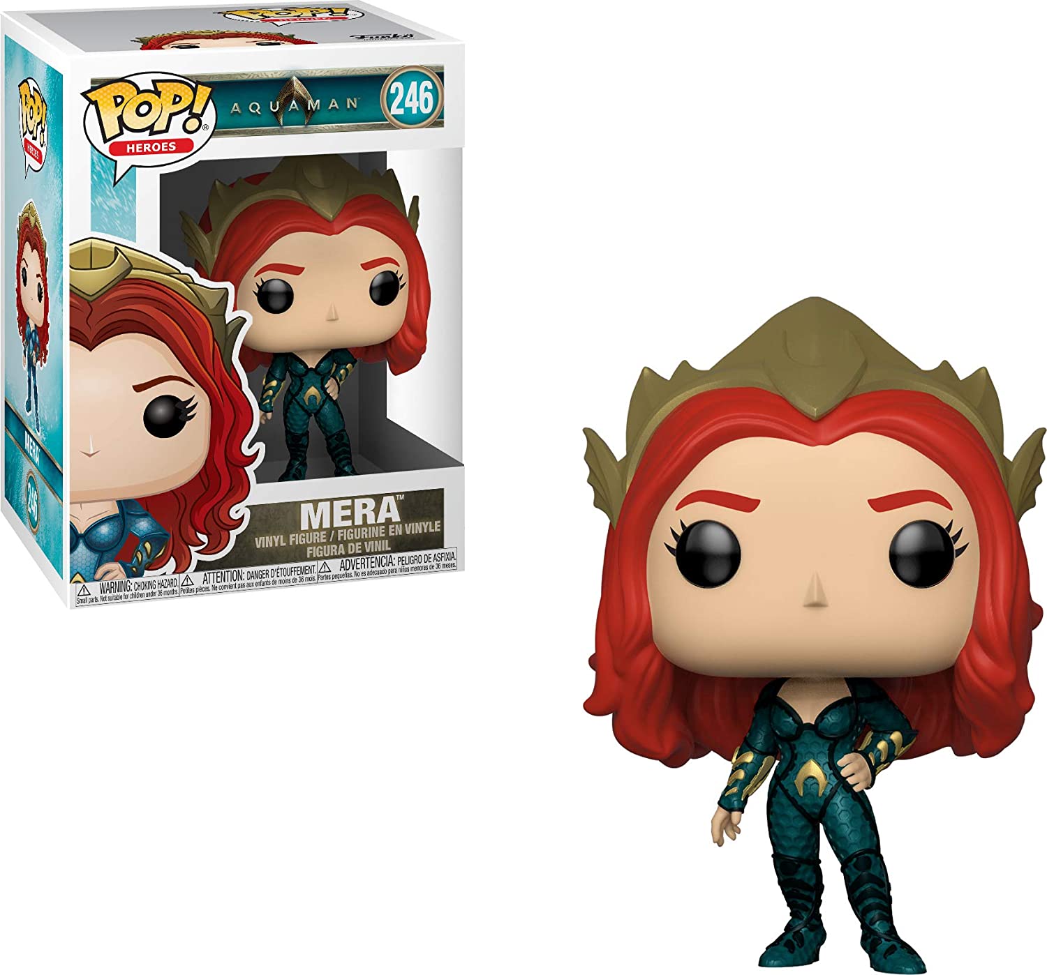 Funko Pop! Heroes: Aquaman - Mera Toy, Multicolor Funko Pop! Heroes: Aquaman - Mera Toy, Multicolor
